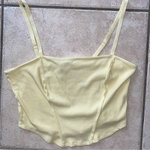 FOREVER 21 light yellow tank top